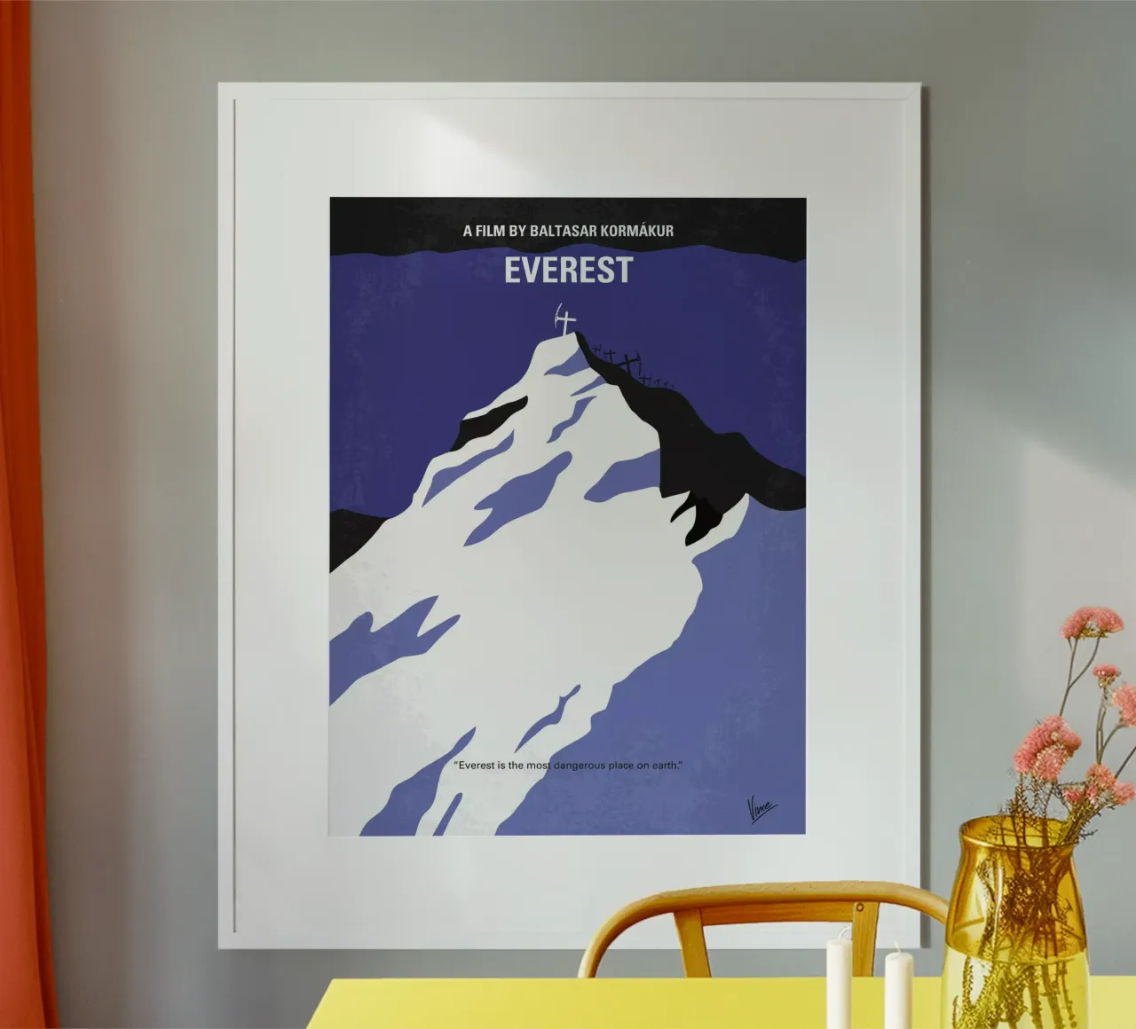 No492 My Everest minimal movie poster poster da Chungkong