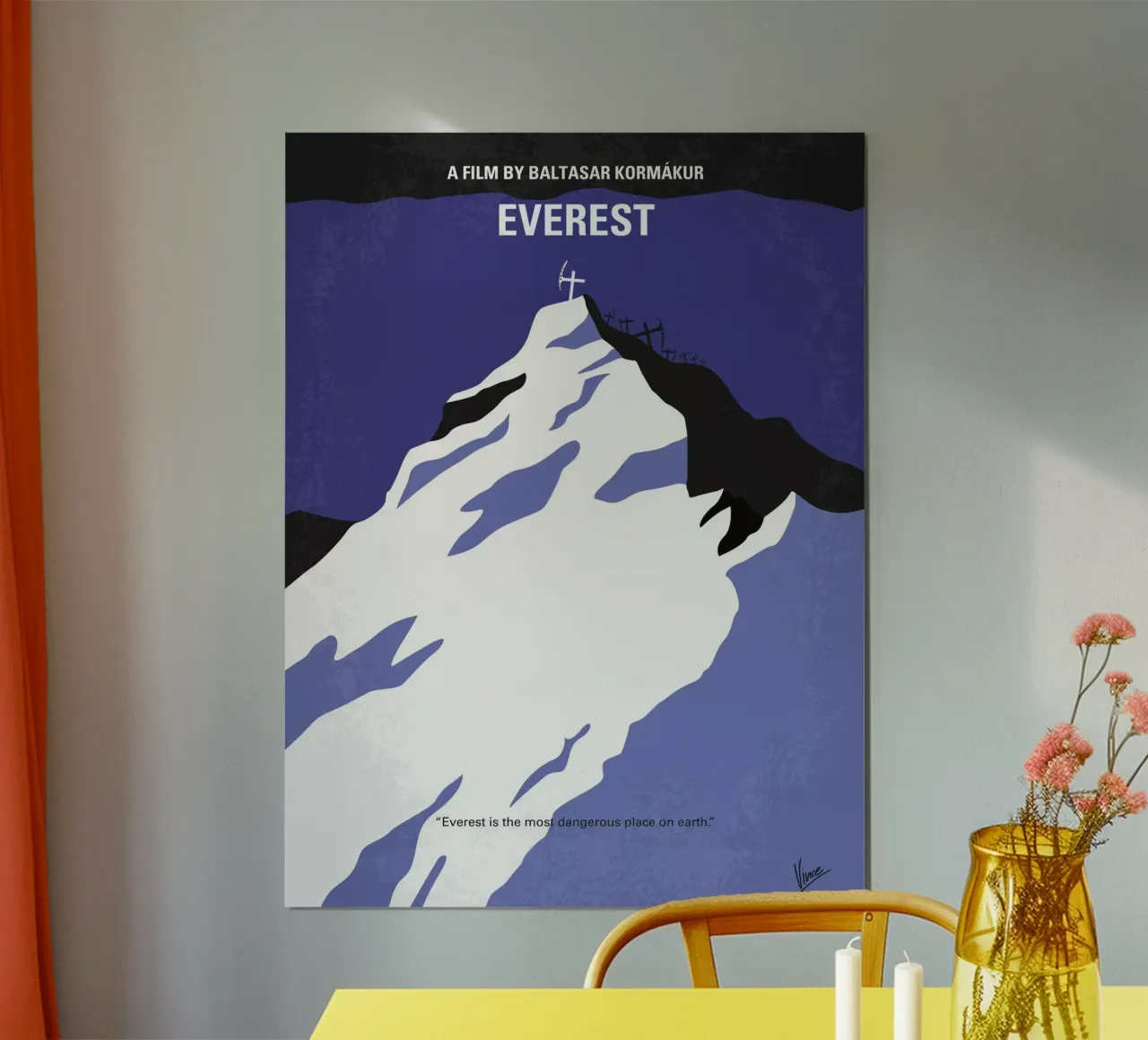 No492 My Everest minimal movie poster poster da Chungkong