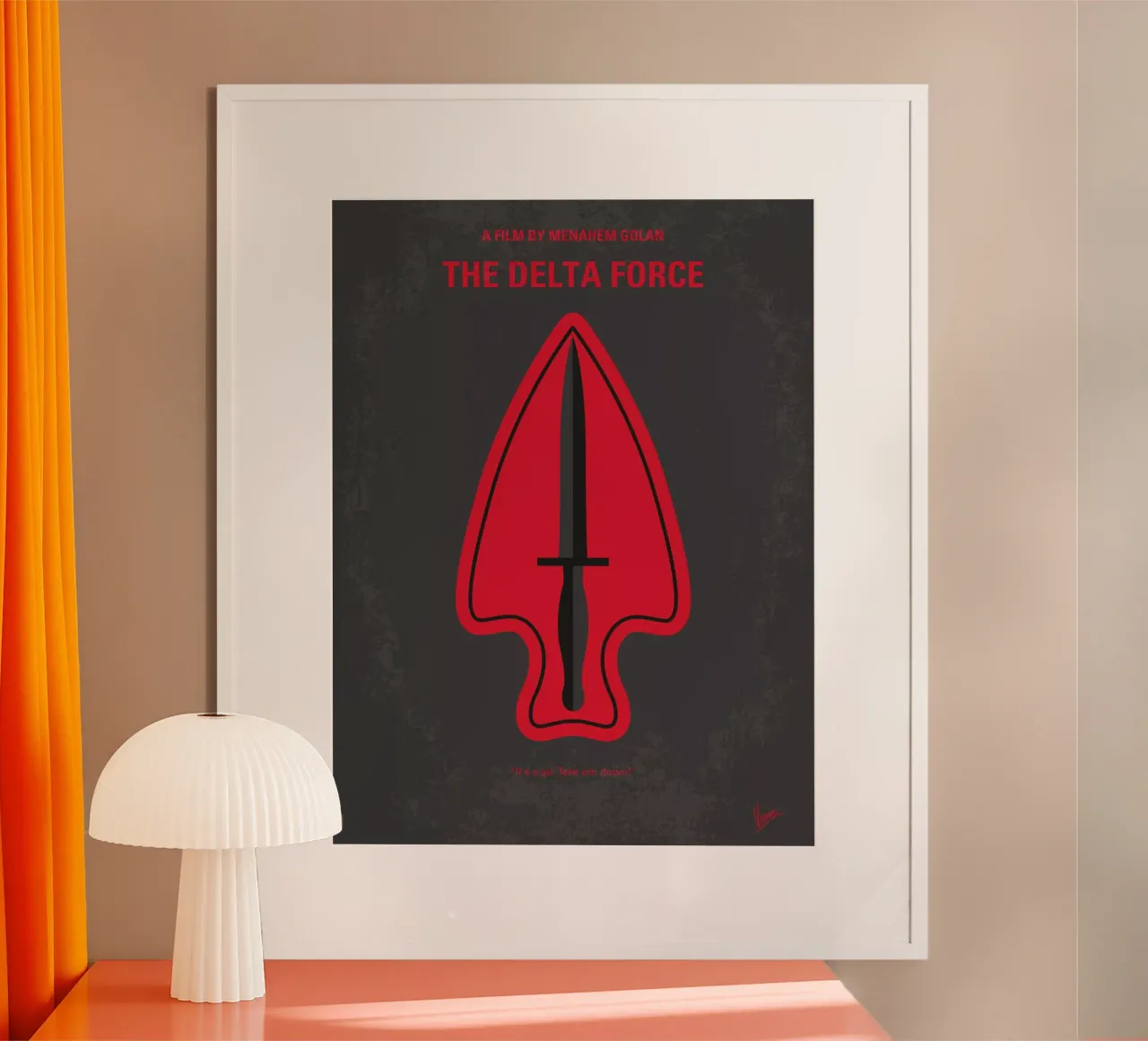 No493 My The Delta Force minimal movie poster carta hahnemühle da Chungkong