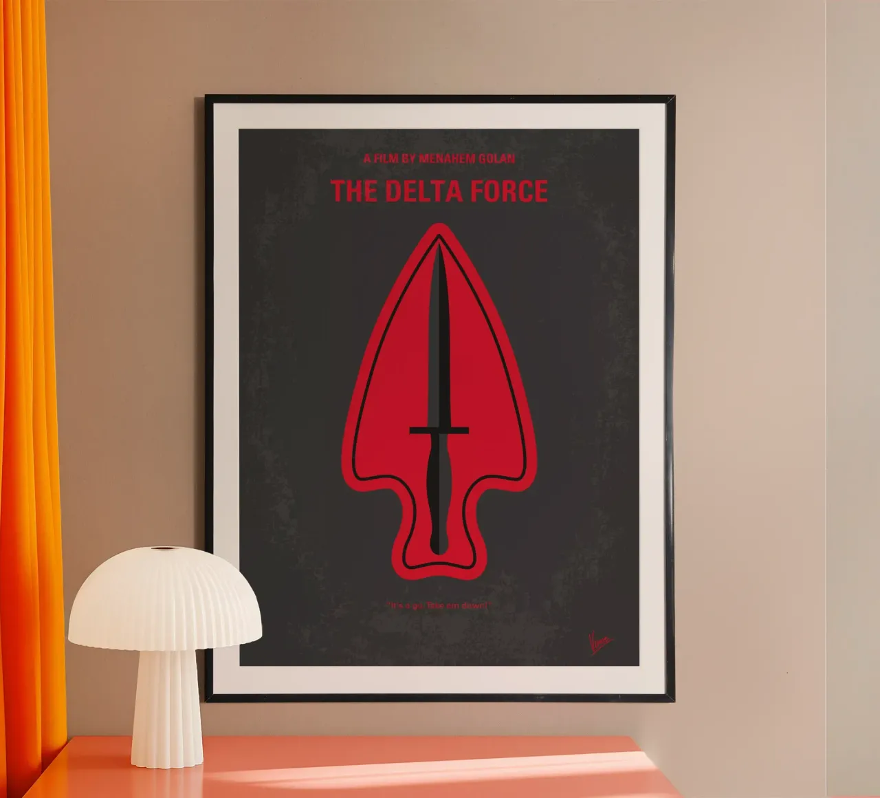 No493 My The Delta Force minimal movie poster carta hahnemühle da Chungkong