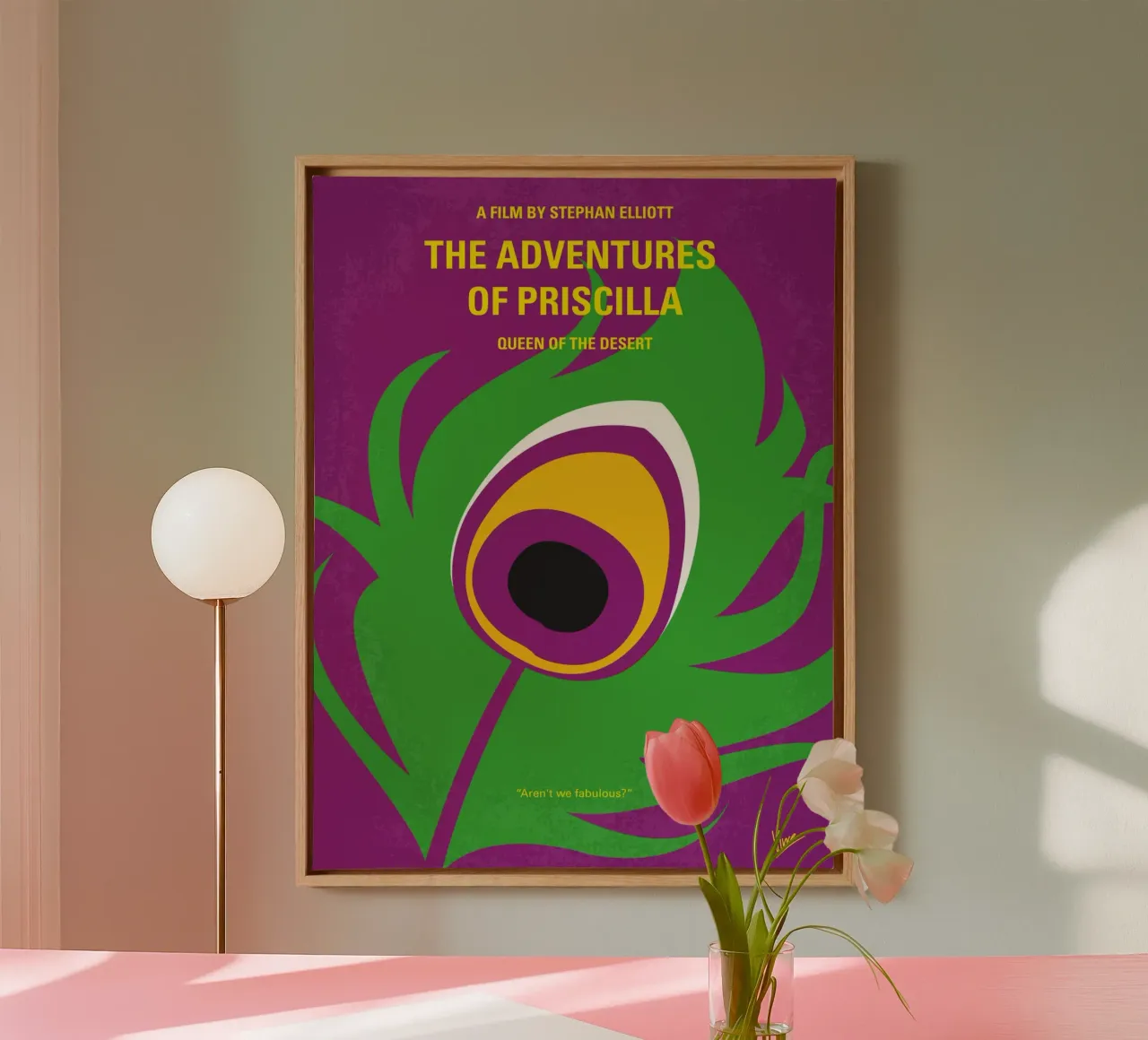 No498 My Priscilla Queen of the Desert minimal movie poster tela con Cornice a cassetta da Chungkong