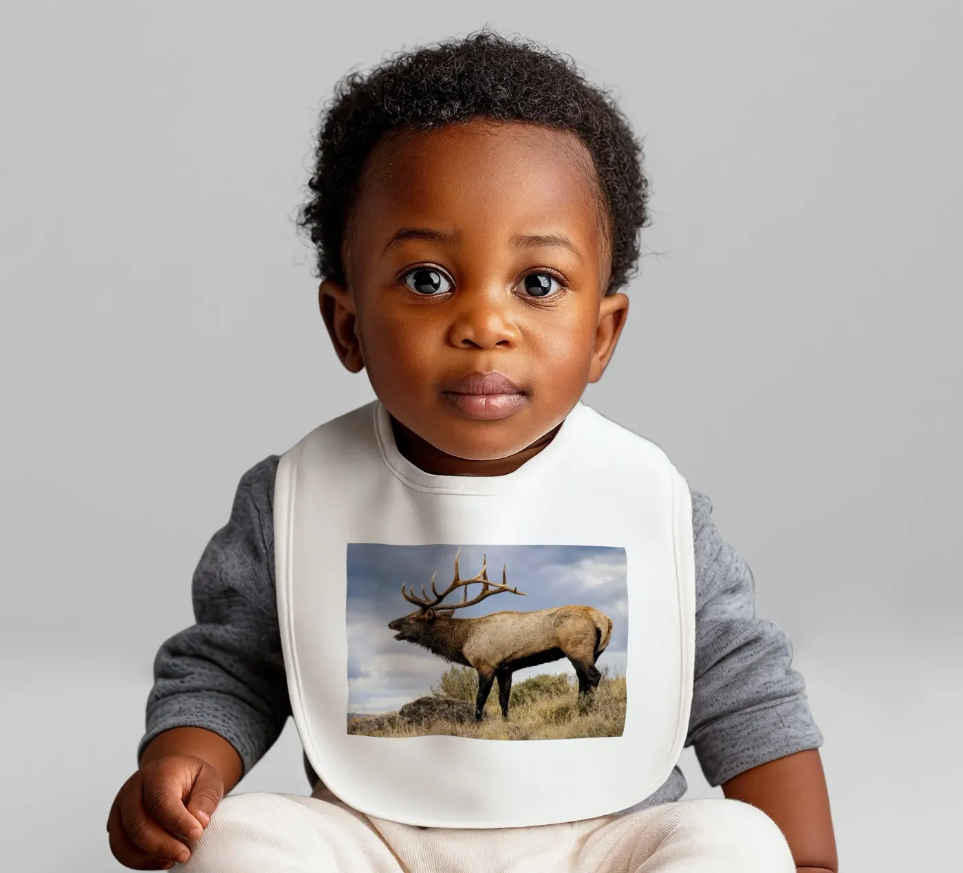 deer baby bib by raflessia