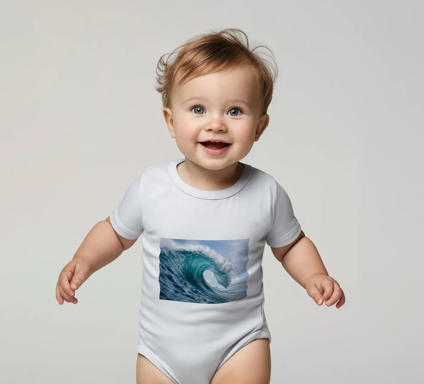 waves Kurzarm Babybody von raflessia