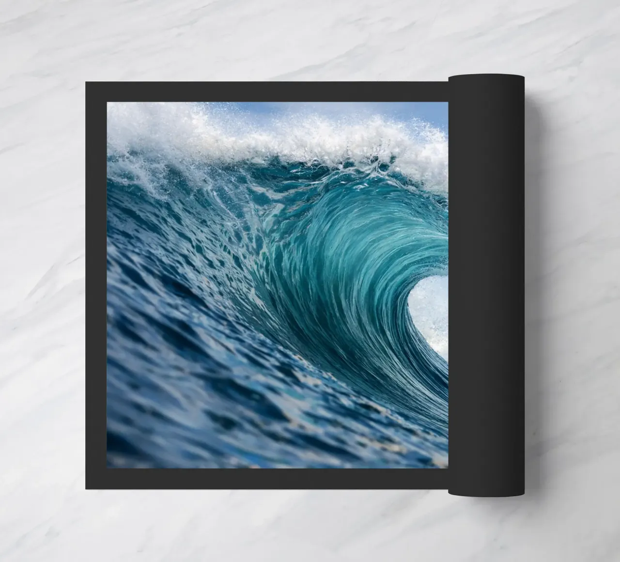 waves doormat by raflessia