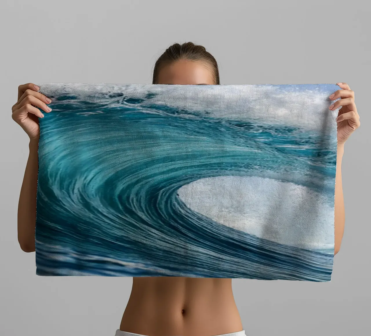 waves towel by raflessia