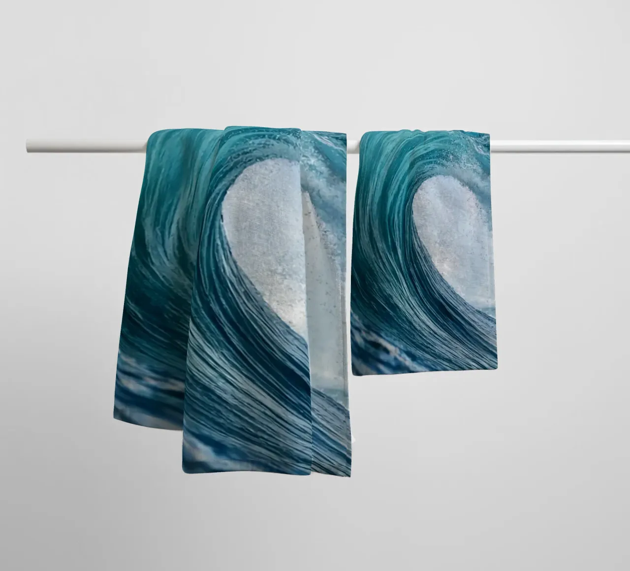waves towel by raflessia