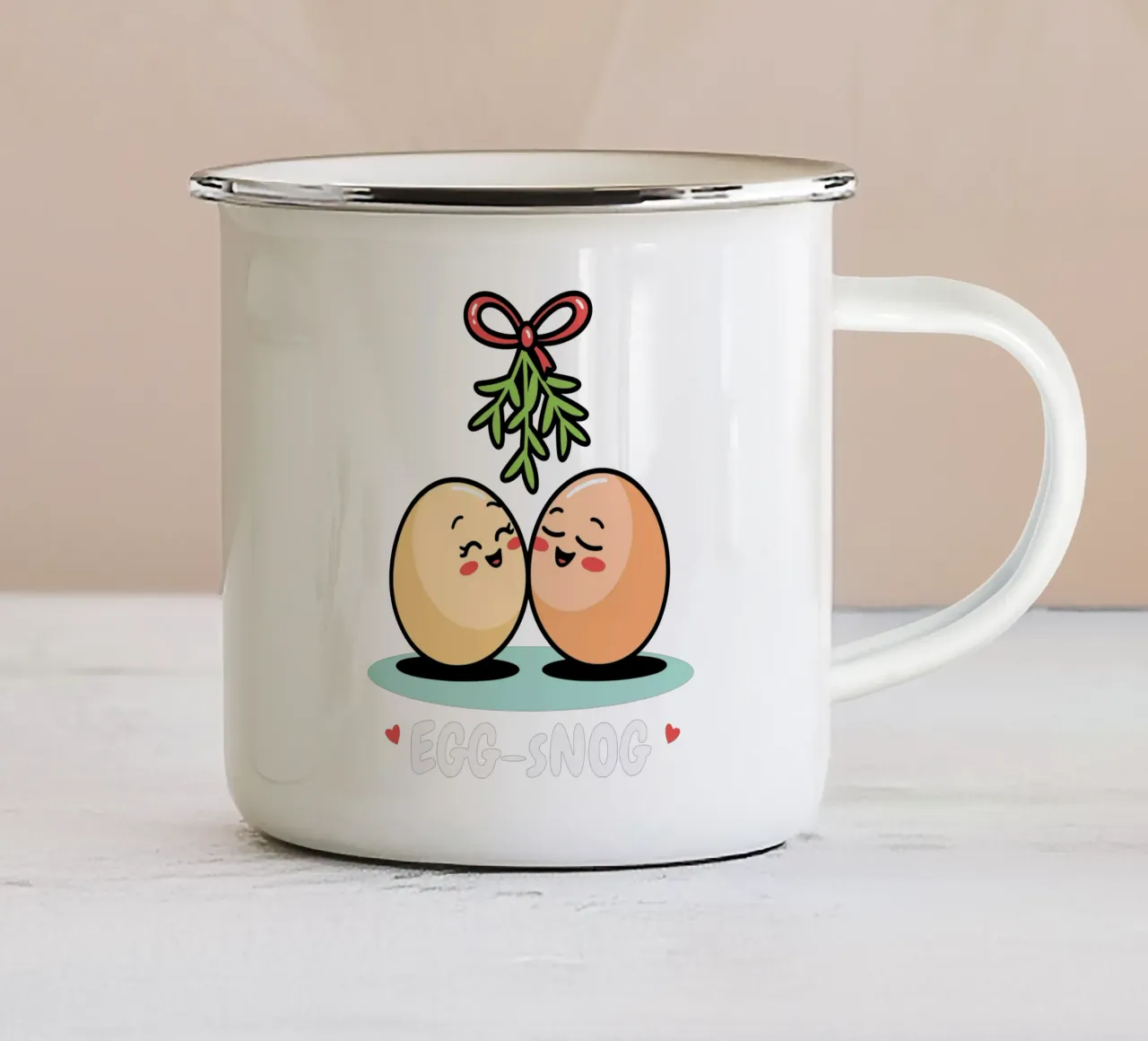 "EGG-SNOG" tazza in smalto da edsonramosart