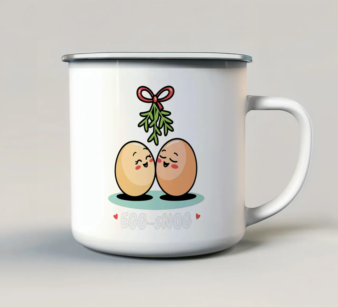 "EGG-SNOG" tazza in smalto da edsonramosart