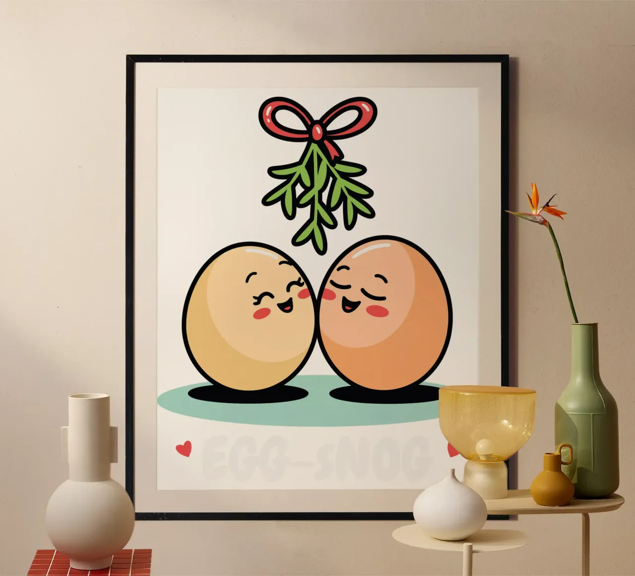 "EGG-SNOG" poster con telaio in plastica da edsonramosart