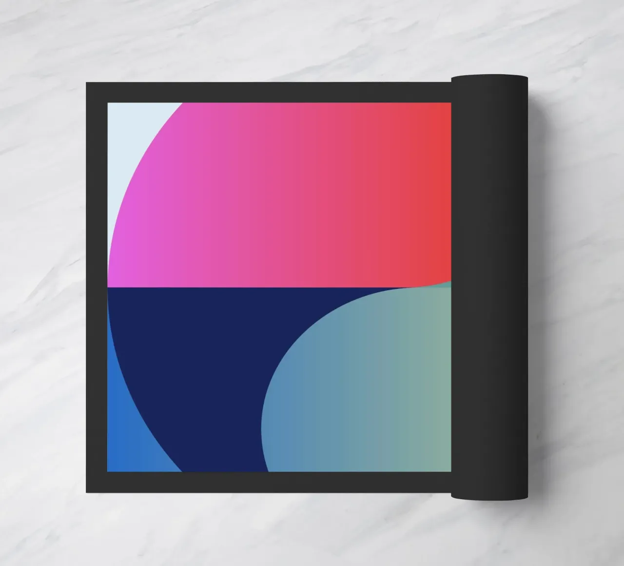 Abstract Gradient Circle doormat by Gaite