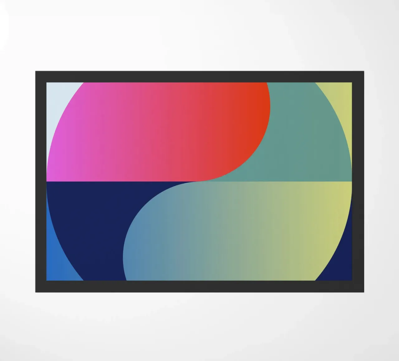 Abstract Gradient Circle doormat by Gaite
