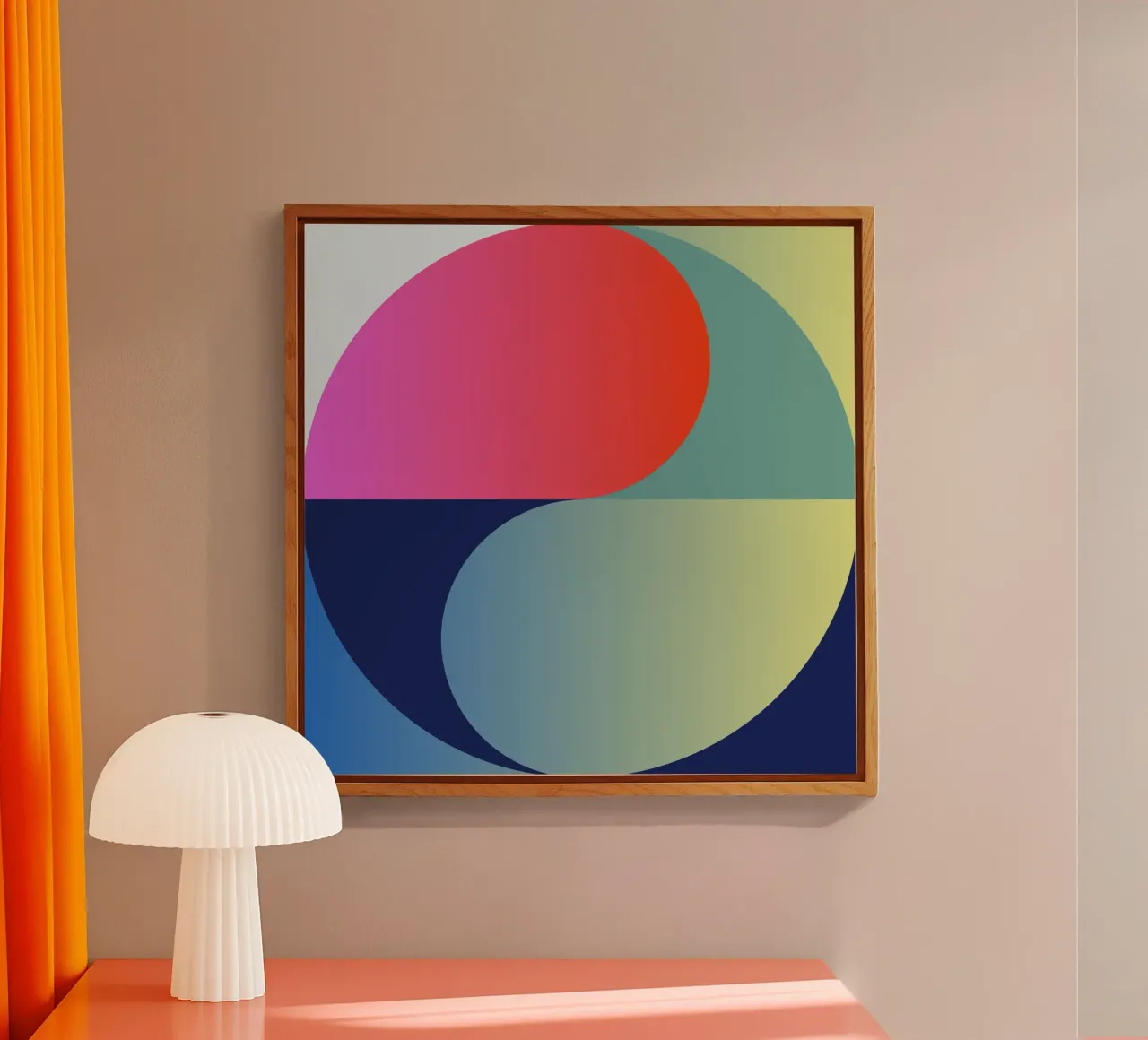 Cerchio con gradiente astratto plexiglass da Gaite