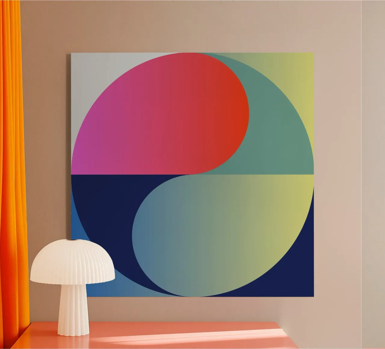 Cerchio con gradiente astratto plexiglass da Gaite