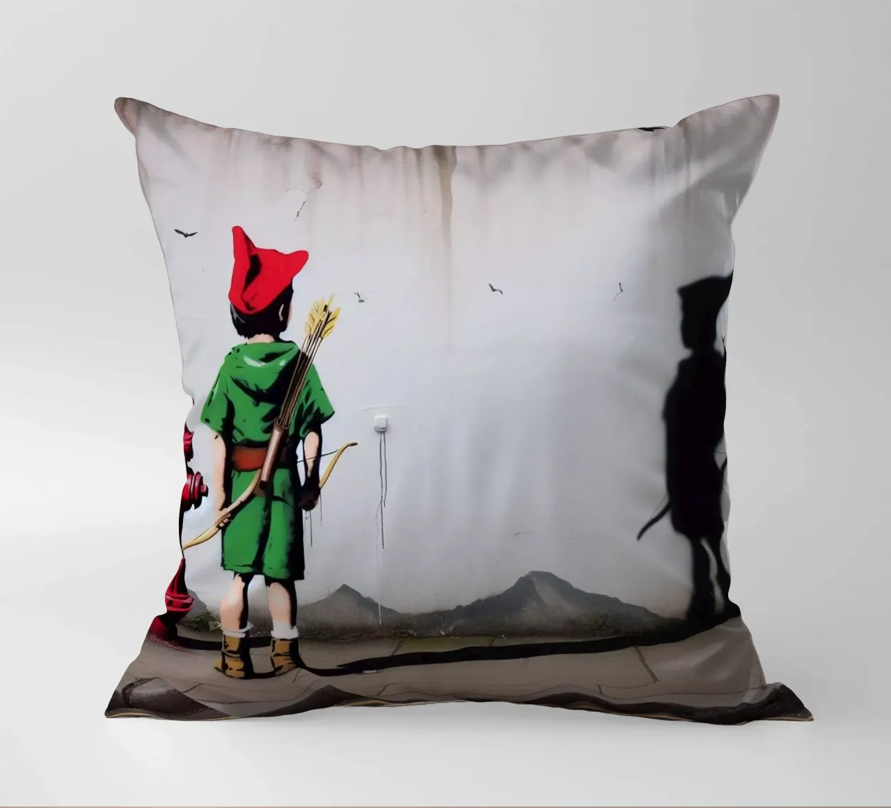 Robin Hood Stencil Art cuscino da mrZang