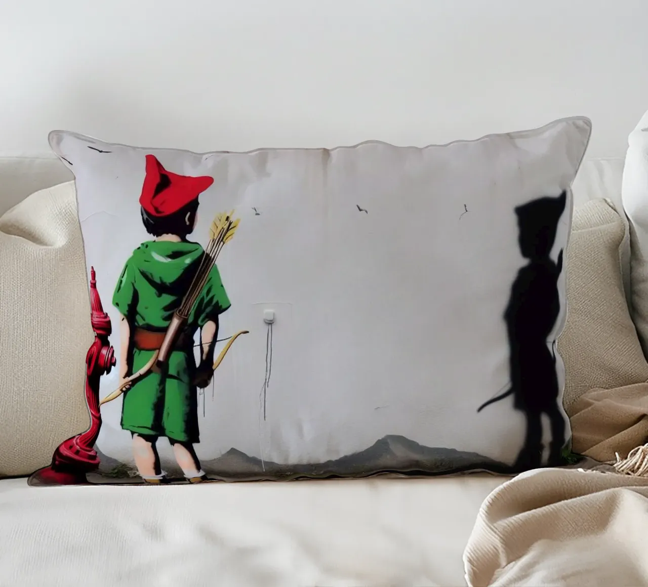 Robin Hood Stencil Art cuscino da mrZang