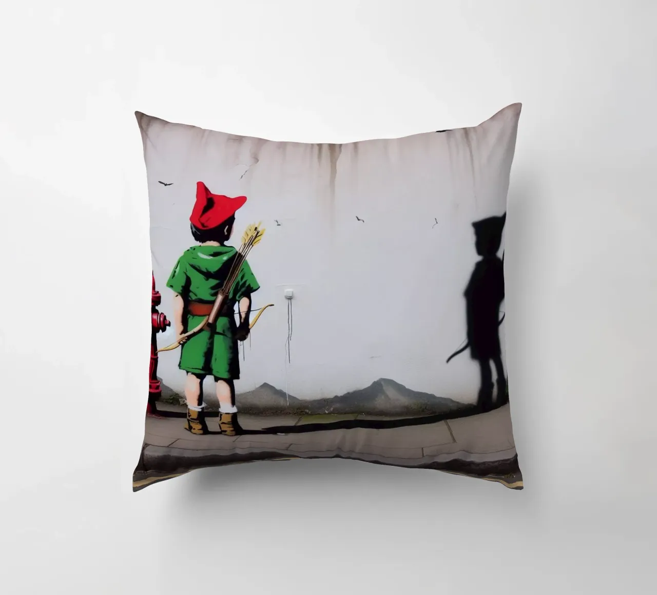 Robin Hood Stencil Art cuscino da mrZang
