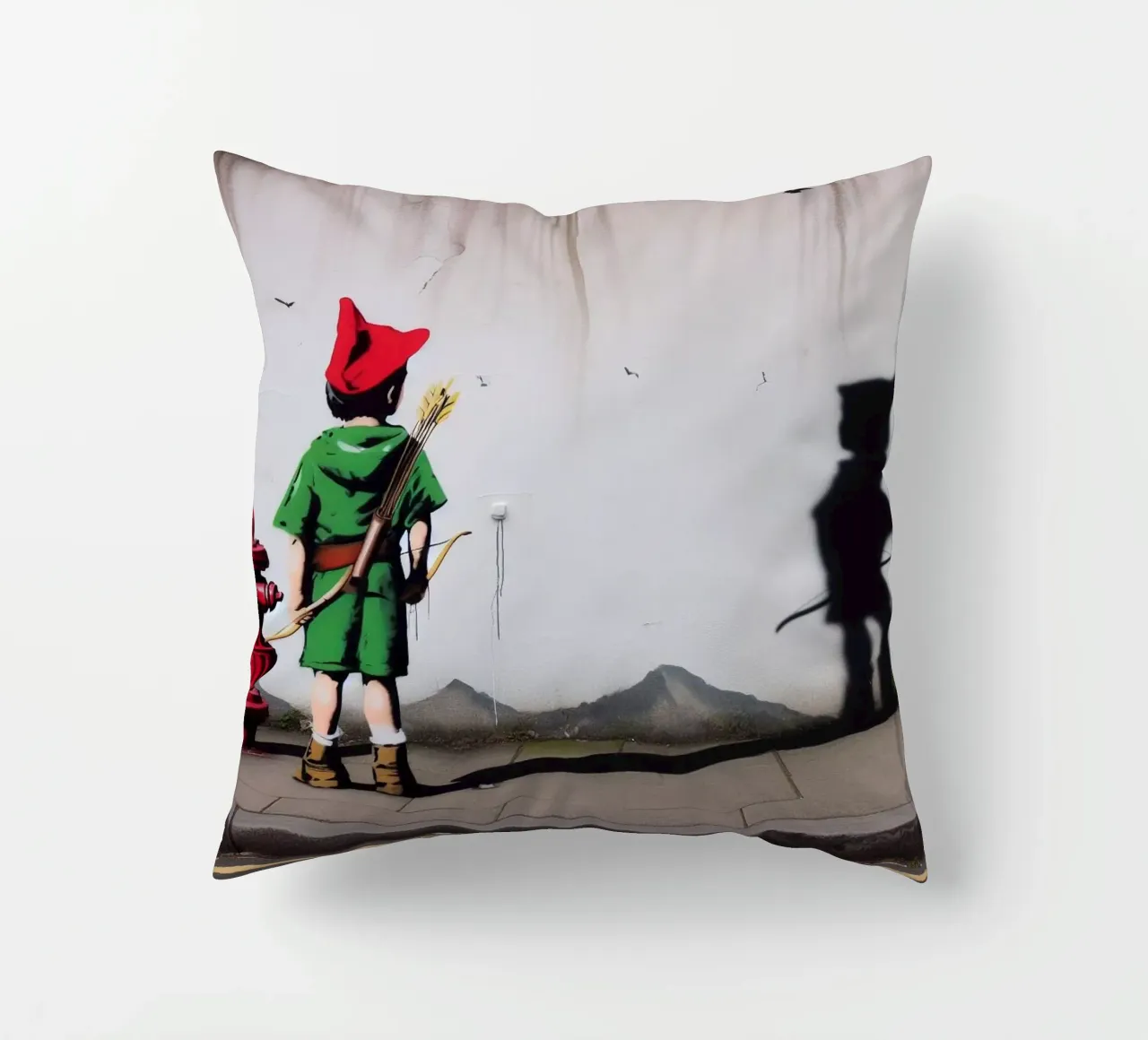 Robin Hood Stencil Art cuscino da mrZang