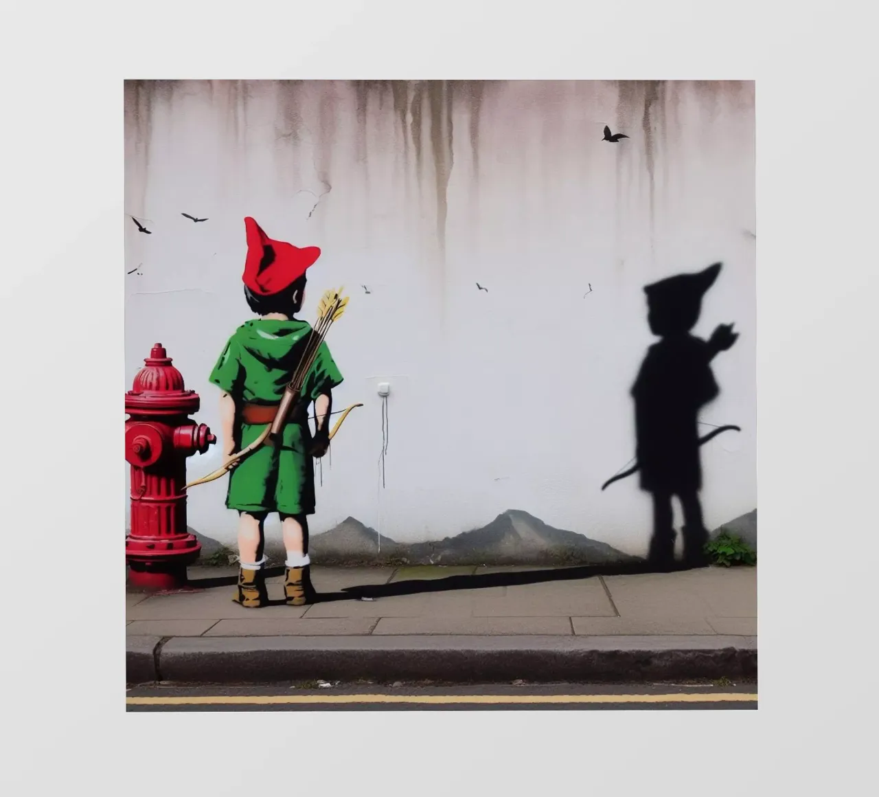 Robin Hood Stencil Art pellicola backlit da mrZang
