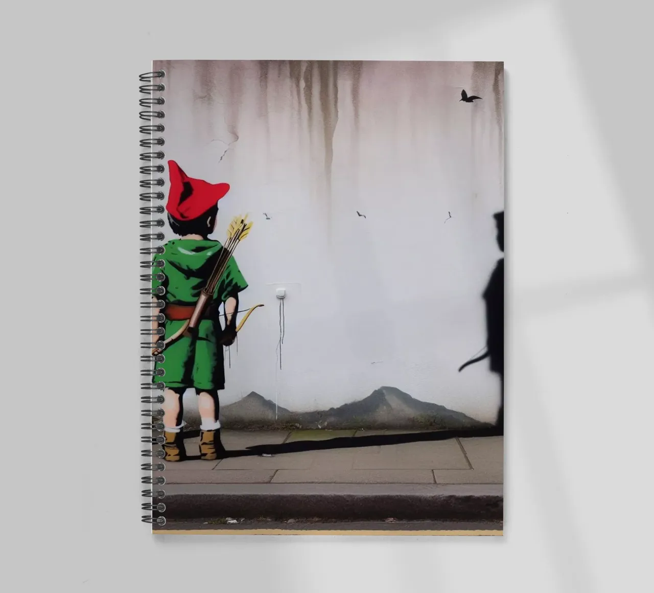 Robin Hood Stencil Art spiral notebook by mrZang