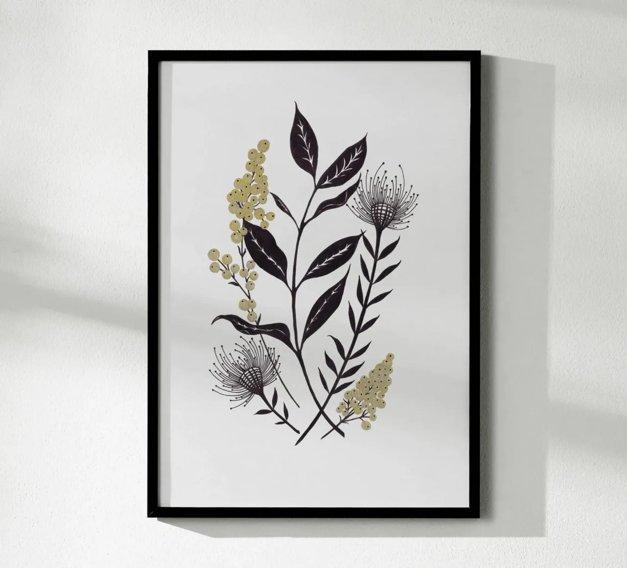Botanica IV: Crescita selvatica poster con telaio in alluminio da kookiepixel