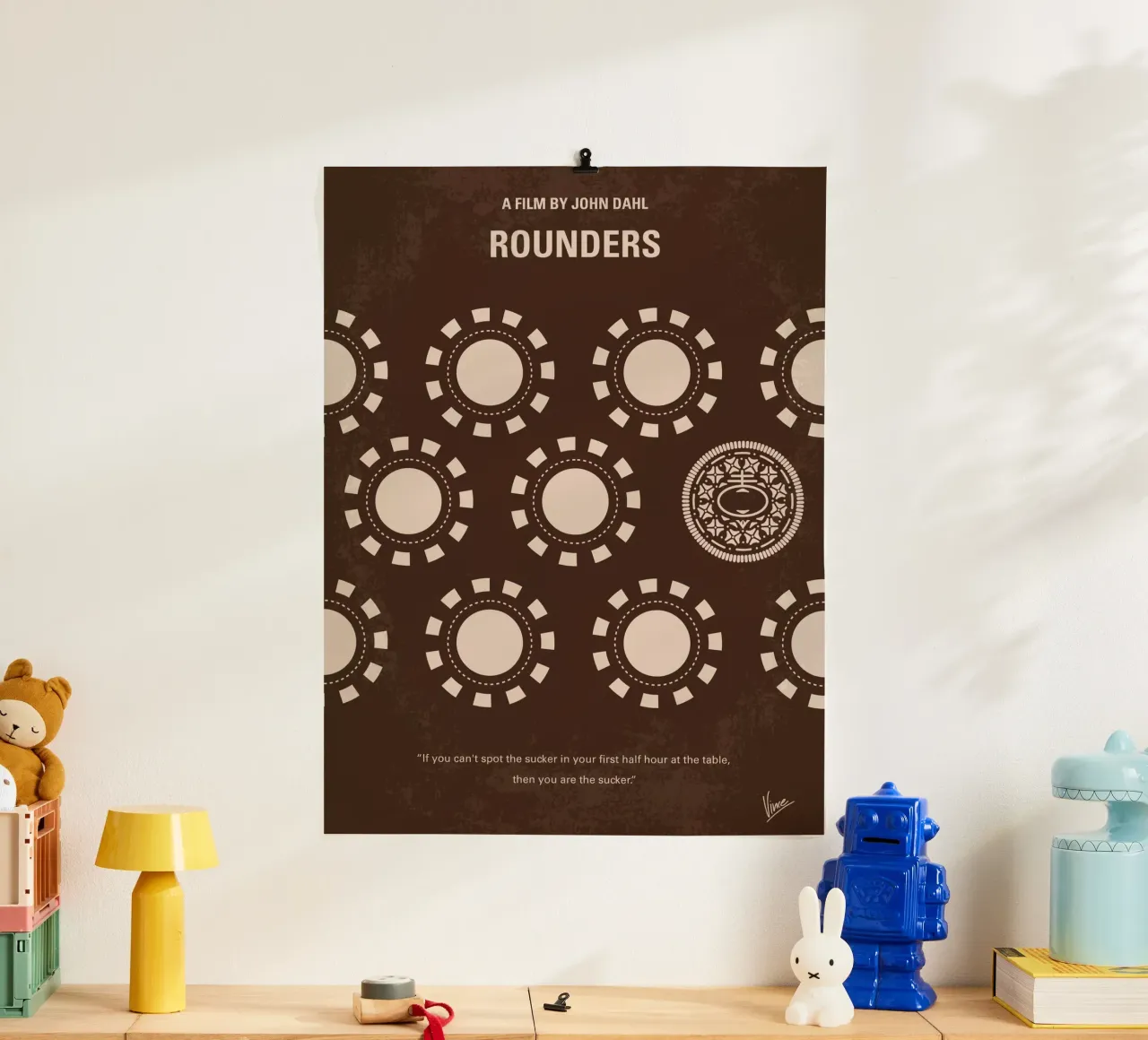No503 My Rounders minimal movie poster carta hahnemühle da Chungkong