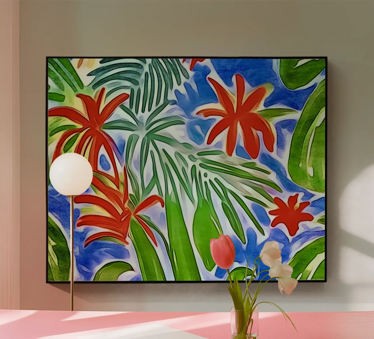 Fiori rossi plexiglass da ZAMART