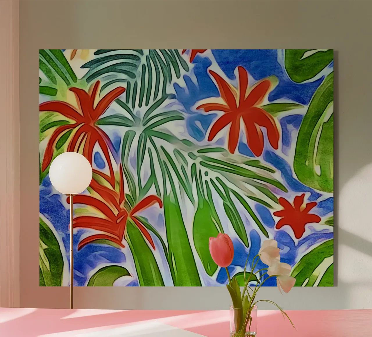 Fiori rossi plexiglass da ZAMART