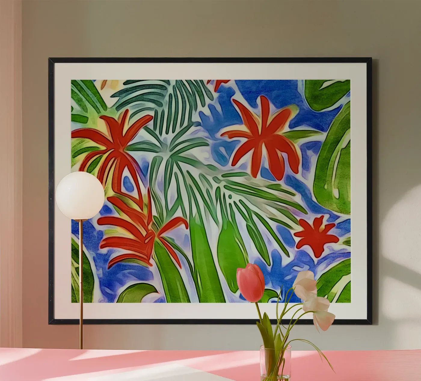 Rote Blumen Poster von ZAMART