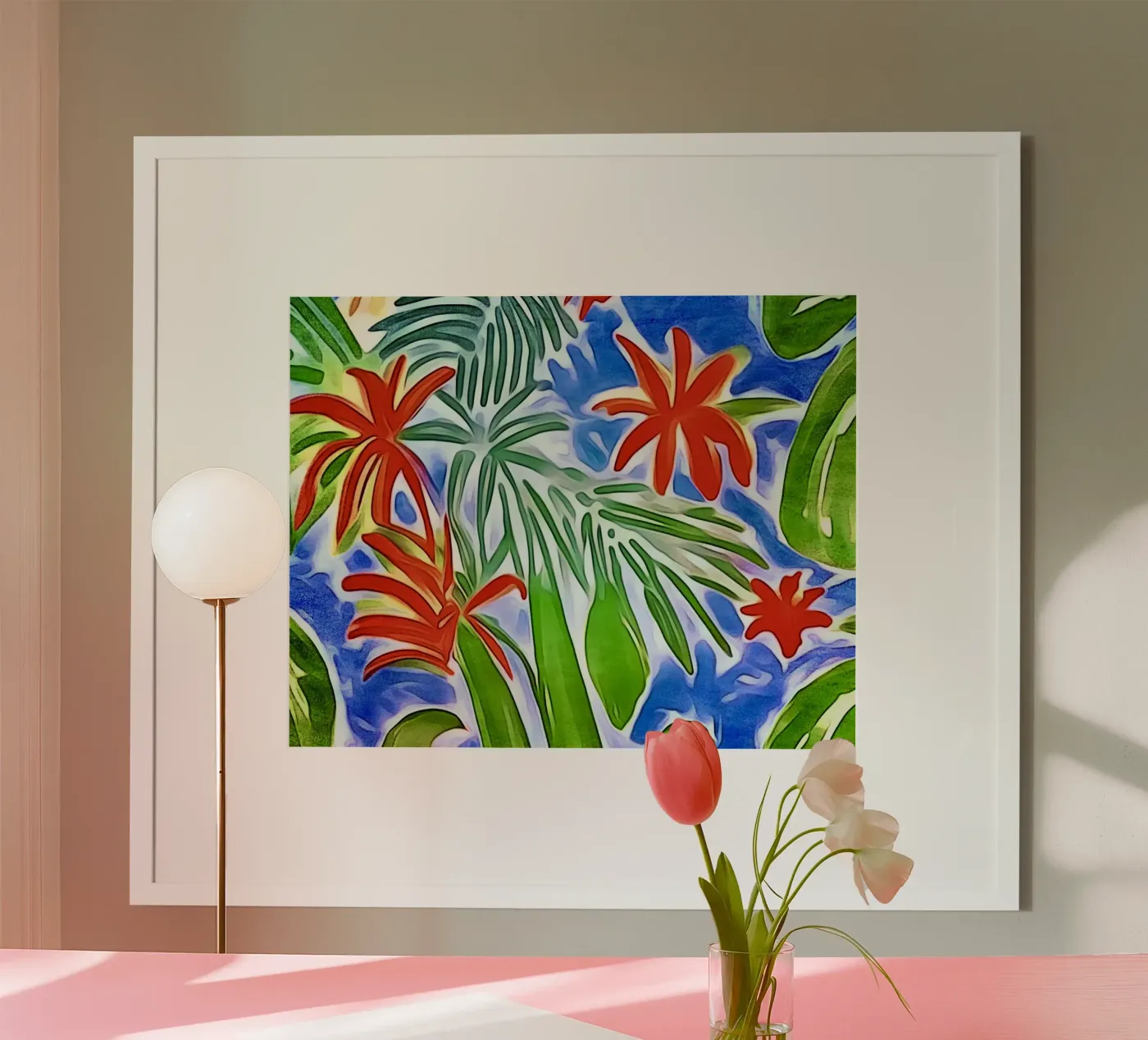 Rote Blumen Poster von ZAMART