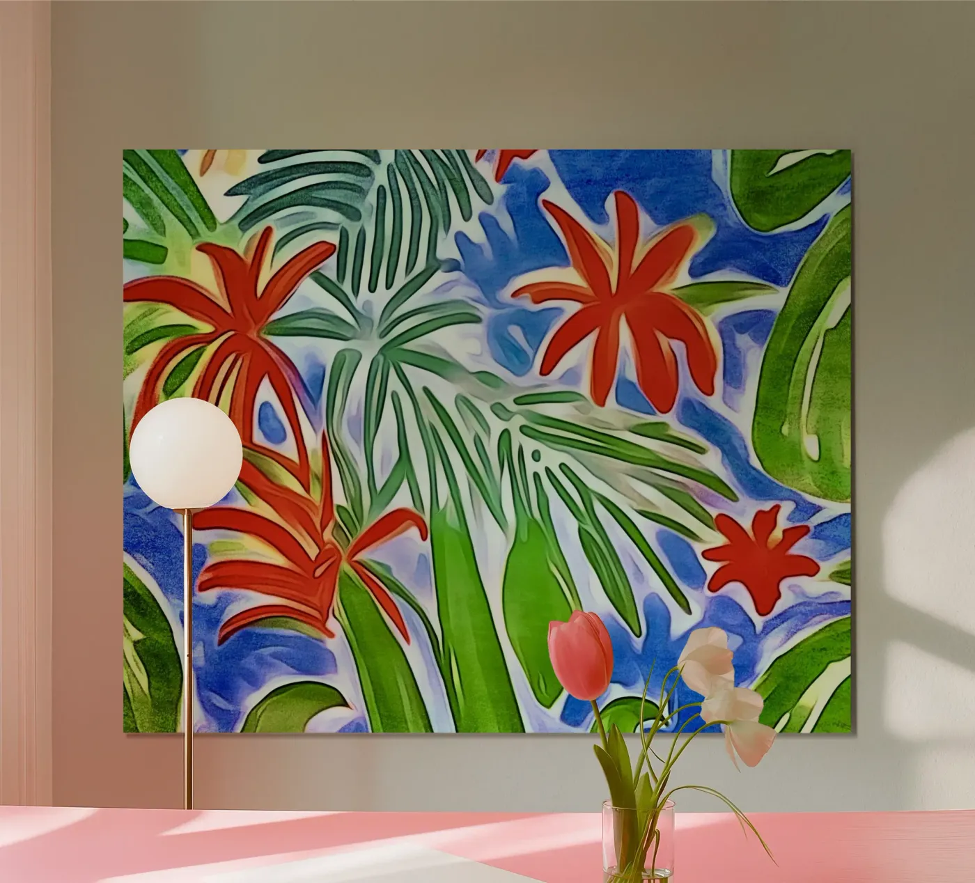 Rote Blumen Poster von ZAMART