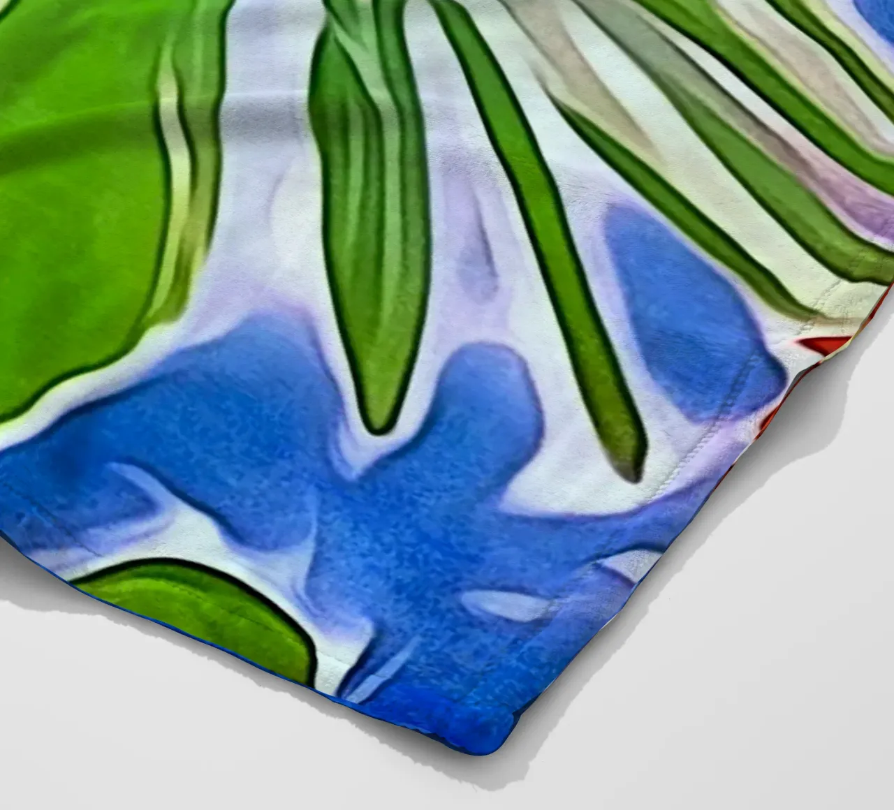 Fiori rossi coperta in pile da ZAMART