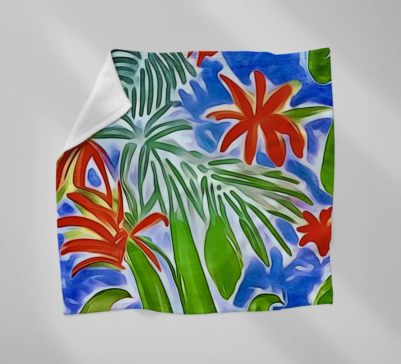 Fiori rossi coperta in pile da ZAMART