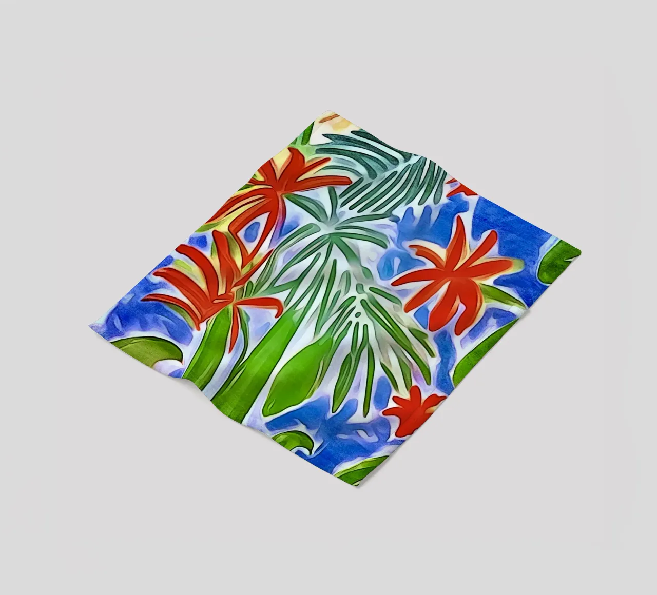 Fiori rossi coperta in pile da ZAMART