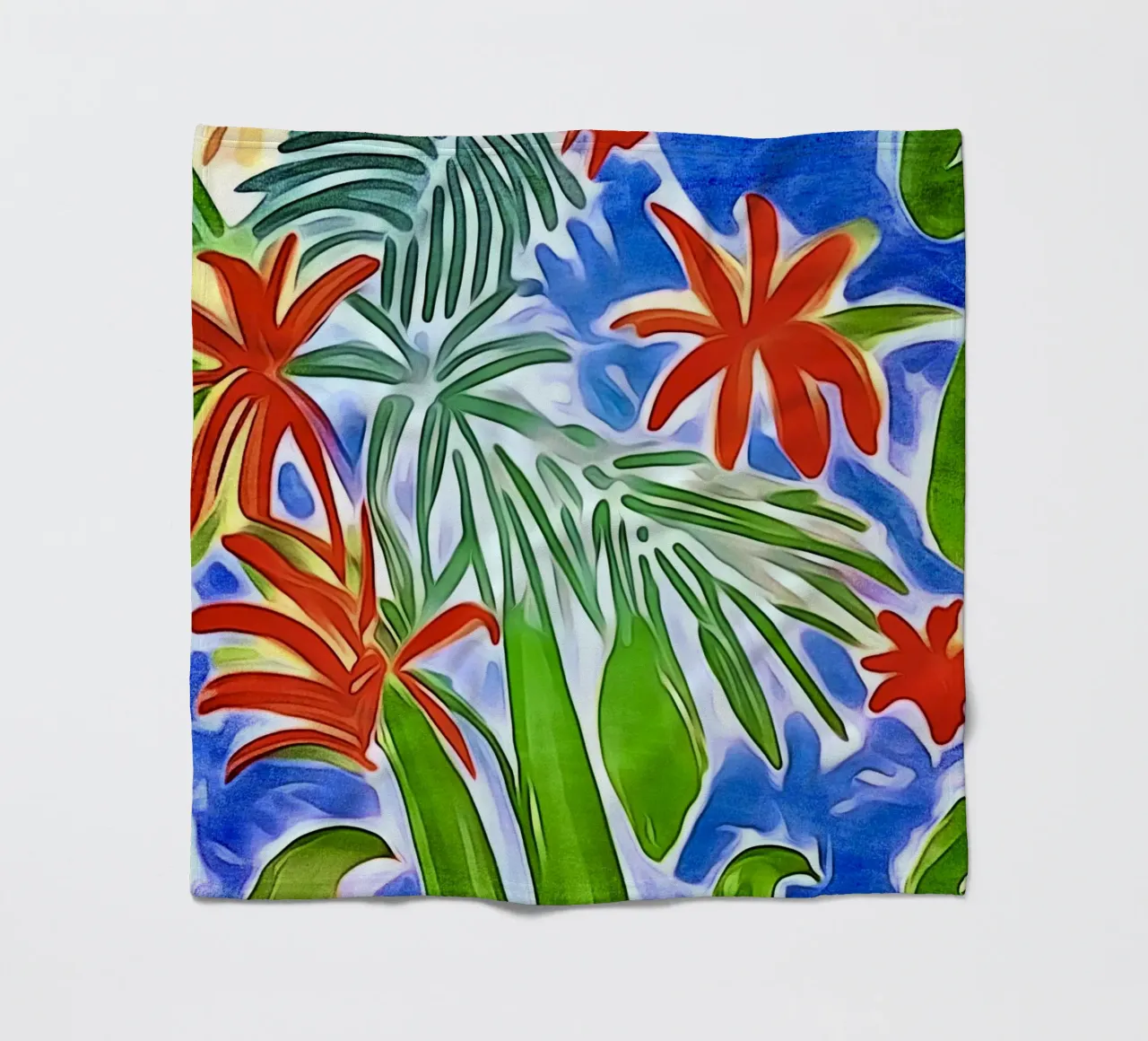 Fiori rossi coperta in pile da ZAMART