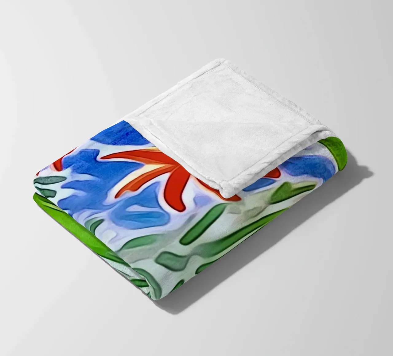 Fiori rossi coperta in pile da ZAMART