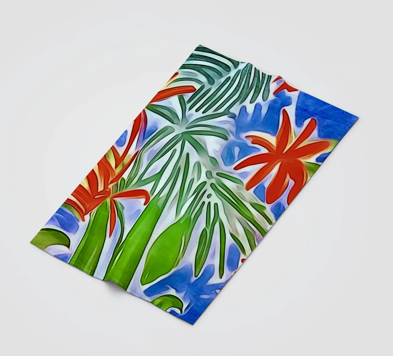 Fiori rossi coperta in pile da ZAMART