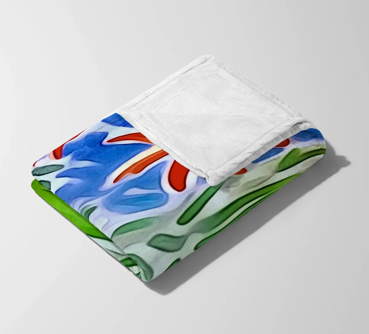 Fiori rossi coperta in pile da ZAMART