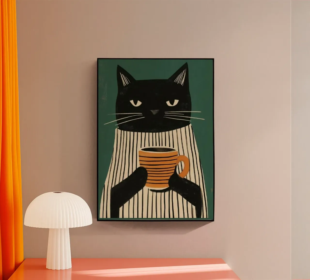 Coffee and Cat plexiglass da sacco-shop