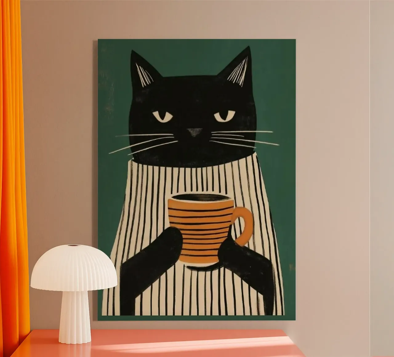 Coffee and Cat plexiglass da sacco-shop