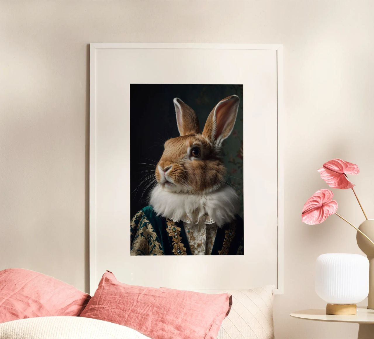 Lord Thaddeus Harecroft – The Noble Rabbit Portrait poster by Beasts of Nobility