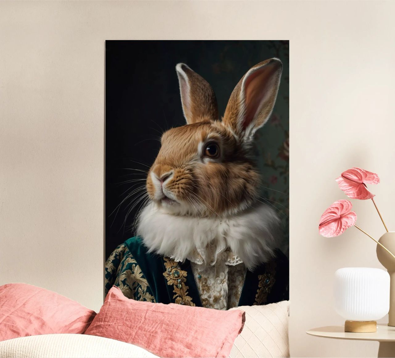 Lord Thaddeus Harecroft – The Noble Rabbit Portrait poster by Beasts of Nobility