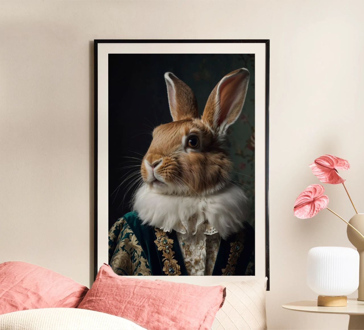 Lord Thaddeus Harecroft – The Noble Rabbit Portrait poster by Beasts of Nobility