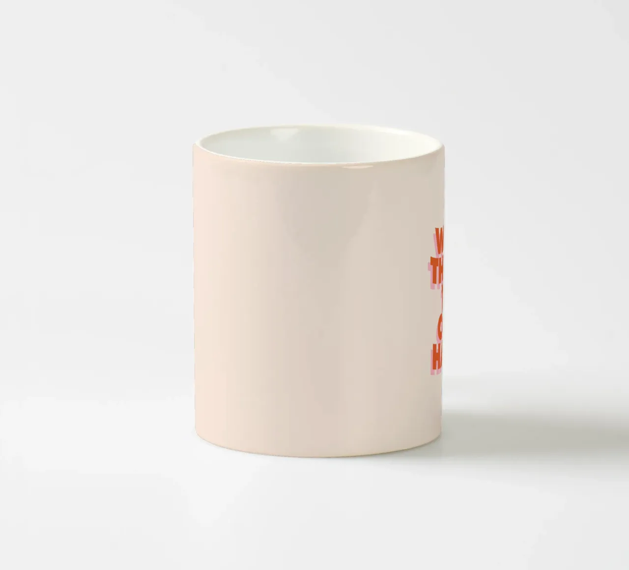 Whats The Best That Could Happen Typographie Design mug en céramique de THE MOTIVATED TYPE