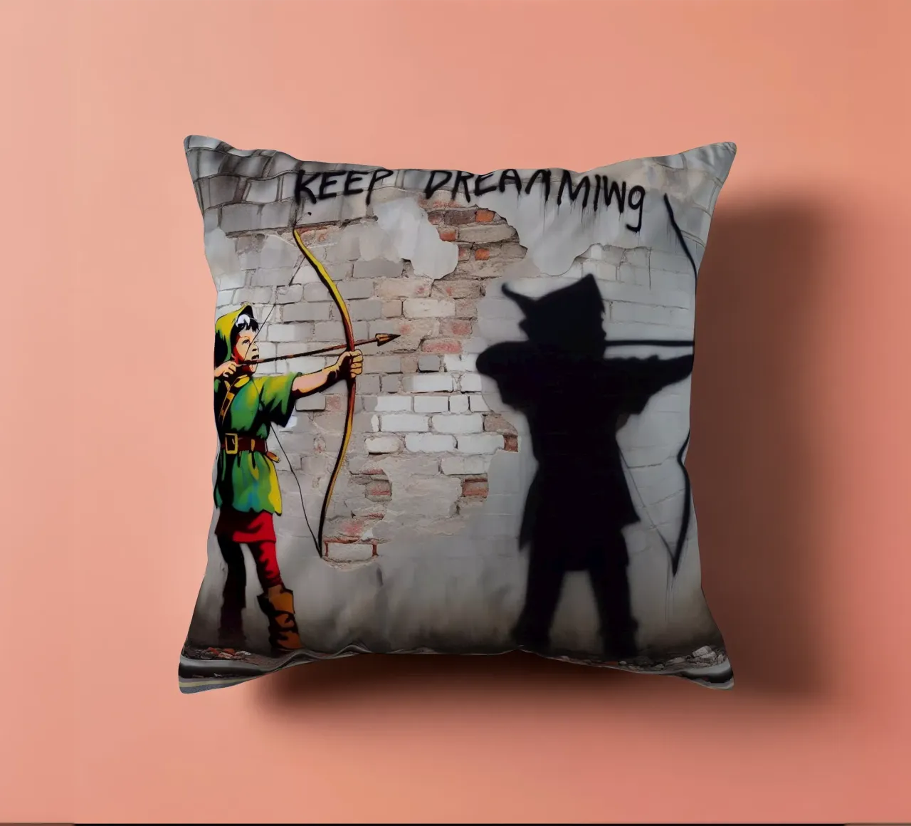 Robin Hood Grafitti cuscino da mrZang