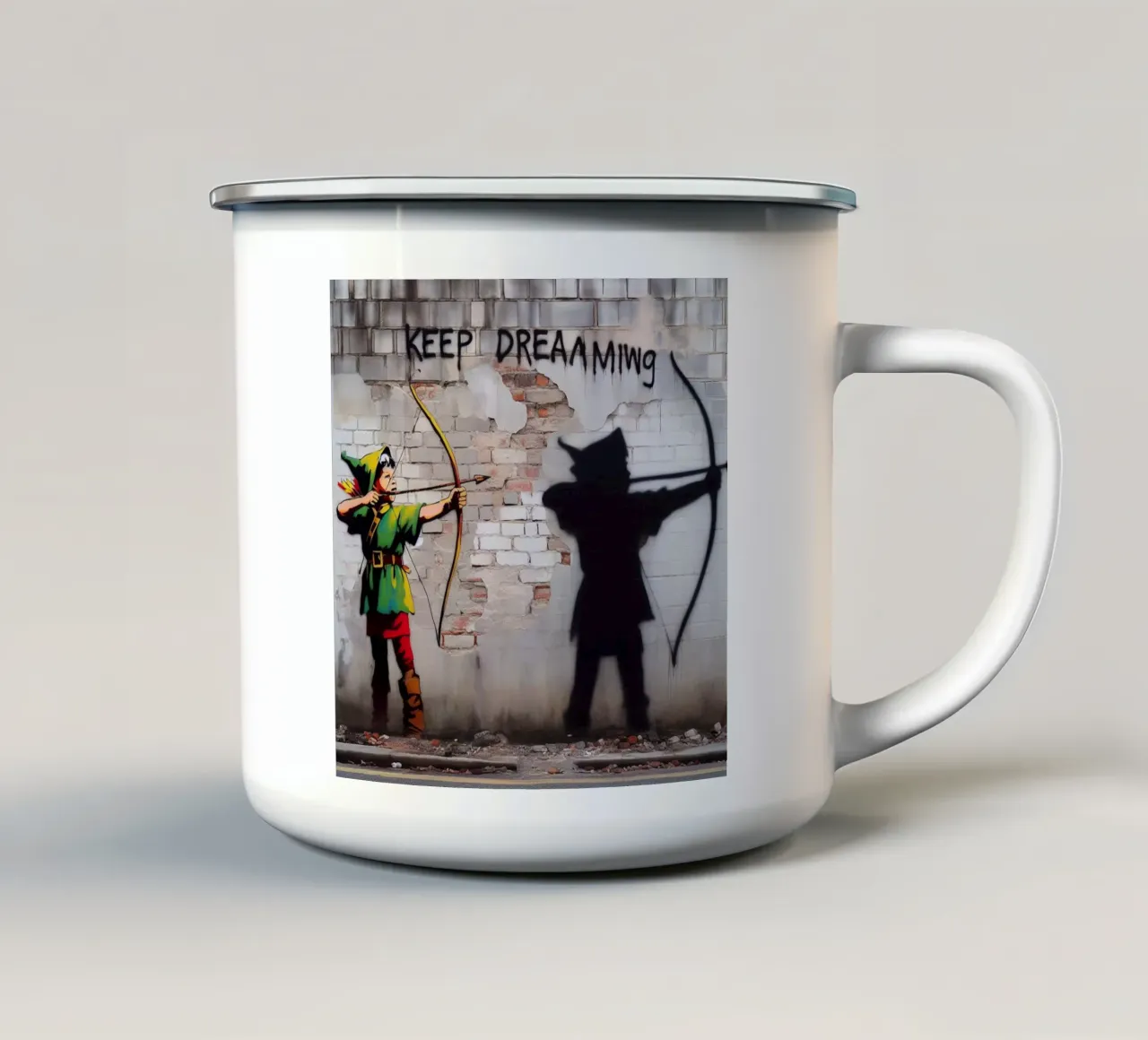 Robin Hood Grafitti tazza in smalto da mrZang