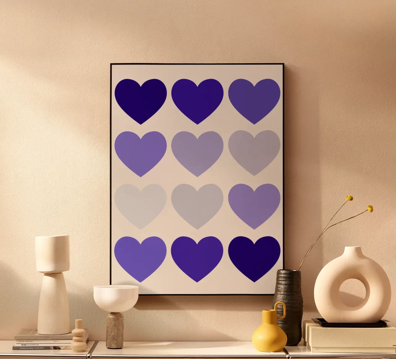 Cuori viola plexiglass da Lilou Art