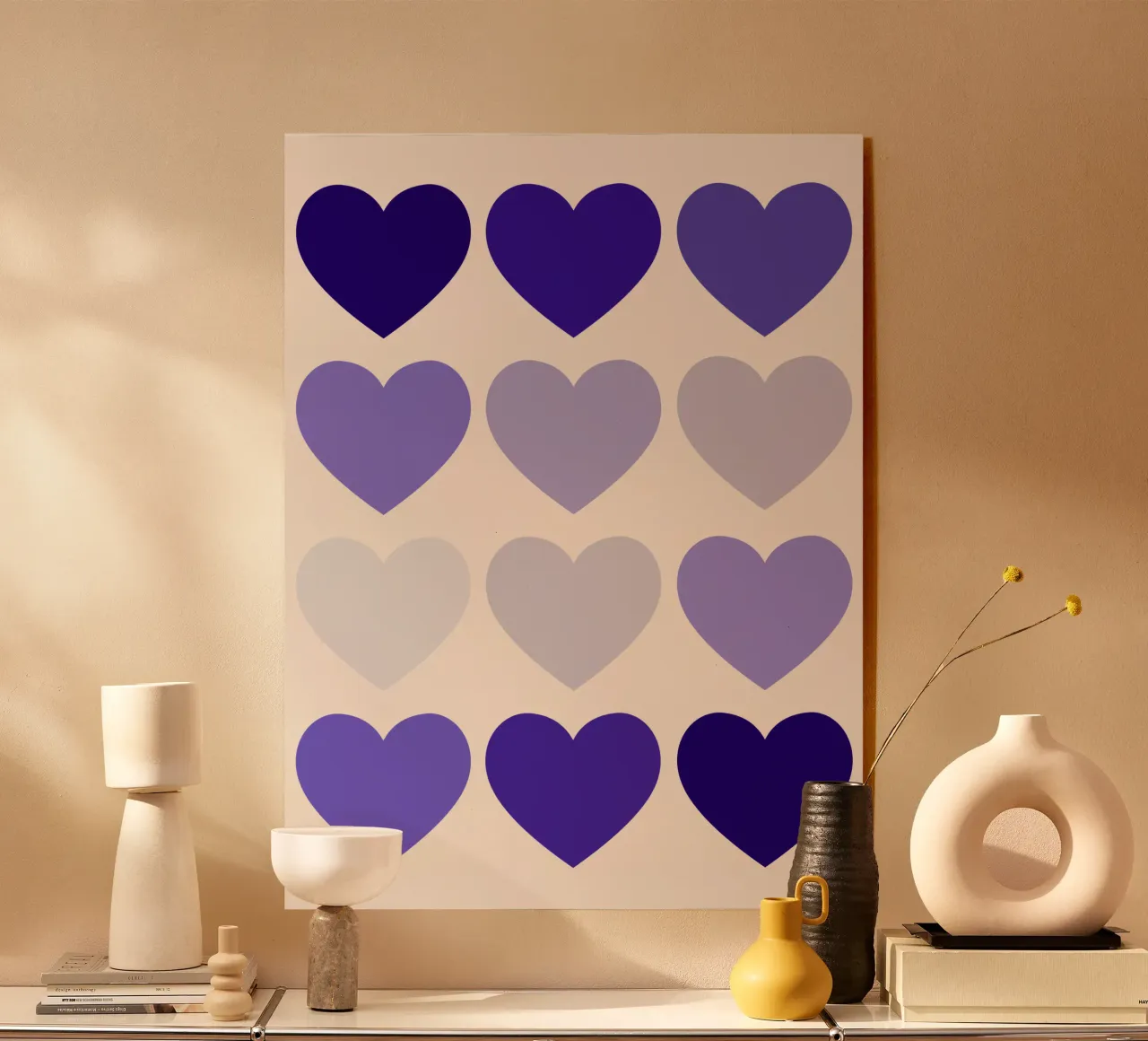 Cuori viola plexiglass da Lilou Art