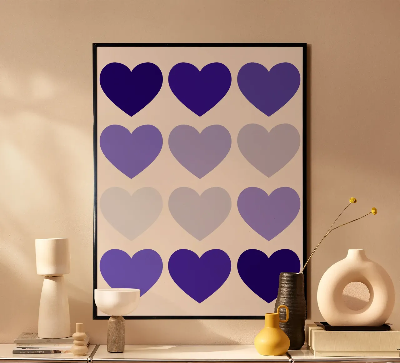 Cuori viola poster da Lilou Art
