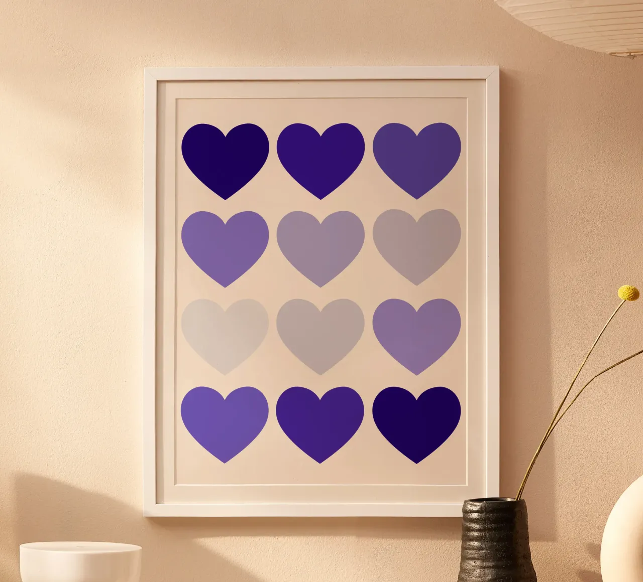 Cuori viola poster da Lilou Art