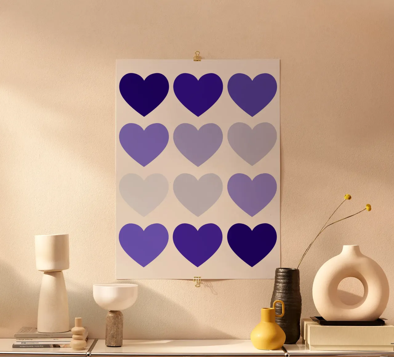 Cuori viola poster da Lilou Art